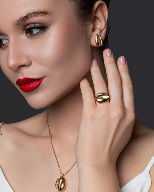 Golden Shell Ring