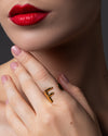 18k Letter F Ring