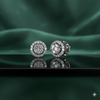 18k Halo Stud Earrings