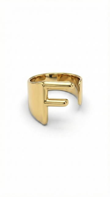 18k Letter F Ring