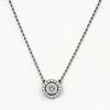 Diamond Halo Necklace 18k