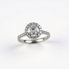 Radiant Cushion Halo Ring 18k